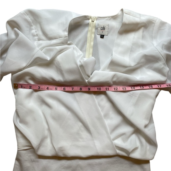 Cabi White Indulge Blouse Size Medium - Picture 6 of 9